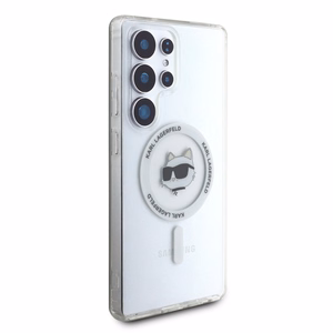 Ümbris Karl Lagerfeld Button Choupette Head Printed Logo MagSafe Samsung Galaxy S25 Ultra valge