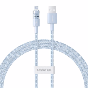 Baseus Gem USB-A kuni Lightning 2.4A kiirlaadimiskaabel 1 m, sinine
