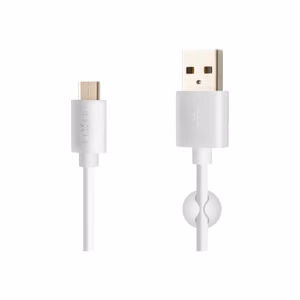 FIXED FIXD-UC2M-WH – USB-A–USB-C andme- ja laadimiskaabel, valge