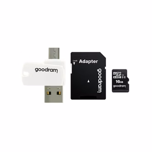 GOODRAM MicroSD-mälukaart All in one - 16GB koos adapteriga UHS I klass 10 100MB/s + kaardilugeja