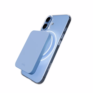 Puro Lite Mag TPU+PC Ümbris Compatible with MagSafe jaoks iPhone 17 - Läbipaistev with Sinine Ring