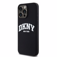DKNY Liquid Silicone Valge Printed Logo MagSafe iPhone 14 Pro Max Ümbris - Must