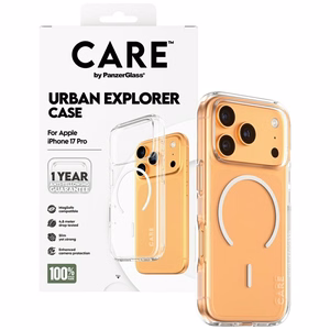 CARE by PanzerGlass Flagship Urban Explorer Ümbris w. Valge MagSafe jaoks iPhone 17 Pro - Läbipaistev