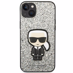 Karl Lagerfeld KLHCP14MGFKPG iPhone 14 Plus 6.7 "hardcase hõbedane / hõbedane Glitter Flakes Ikonik