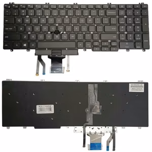 Klaviatuur DELL Latitude 5500, taustvalgustuse ja Trackpointiga