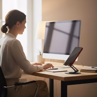 Desk hoidja jaoks phone / tablet foldable Forcell F-Grip Fold Alus 3 360 hall