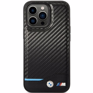 BMW Leather Carbon Ümbris jaoks iPhone 13 Pro Max - must