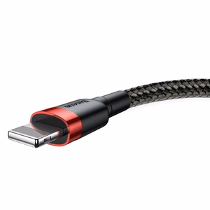 Baseus Cafule USB Lightning Cable 2.4A 1m (Punane+Must)
