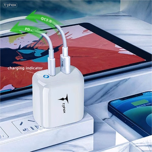 WALL CHARGER T-PHOX GLORY 45W USB/USB-C WHITE