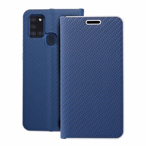 Flip case for Samsung A21s Luna Book Carbon blue