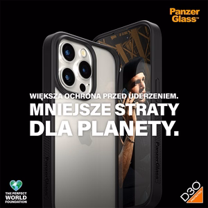 Military Grade Certified PanzerGlass ClearCase iPhone 15 Pro Ümbris - Läbipaistev & Must