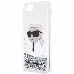 Karl Lagerfeld KLHCI8LNKHCH iPhone 7/8/SE 2020/2022 серебряный/серебряный жёсткий чехол Glitter Karl Head