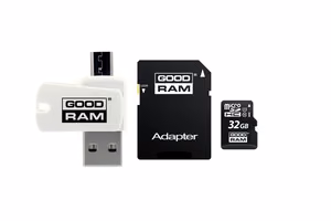 GOODRAM card reader USB A + Micro USB ALL IN ONE M1A4 + memory card micro SD 32GB with adapter SD