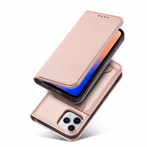 Magnetkaardi ümbris iPhone 12 Pro pouch kaardi rahakott kaardistend roosa