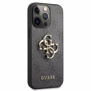 Guess GUHCP13L4GMGGR iPhone 13 Pro / 13 6.1" hall/halli värvi kõvakott 4G Big Metal Logo