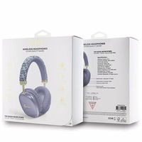 Guess GCube Metallic Script Logo Headphones - Purple