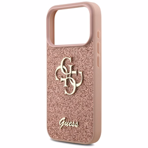 Guess Fixed Glitter Big 4G Ümbris jaoks iPhone 17 Pro - Roosa