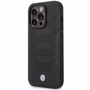 Ümbris BMW BMHMP14L22RPSK iPhone 14 Pro 6.1" must/must Leather Seats Pattern MagSafe