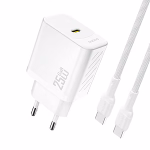 Dudao A27CEU PD 25W GaN USB-C seinalaadija USB-C kaabliga - valge