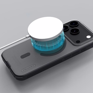 Nillkin Super Frosted Shield Pro MagSafe Compatible Ümbris jaoks iPhone 17 Pro - Läbipaistev Must