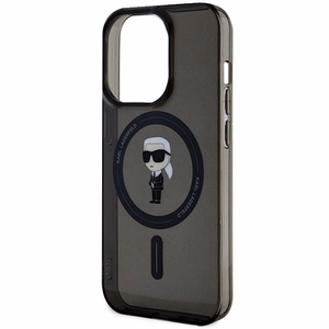 KARL LAGERFELD ümbris jaoks IPHONE 15 Pro KLHMP15LHFCKNOK (Ikonik + MAG) must