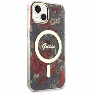 Guess GUHMP14MHCFWSA iPhone 14 Plus 6.7" roheline/khaki hardcase Flower MagSafe