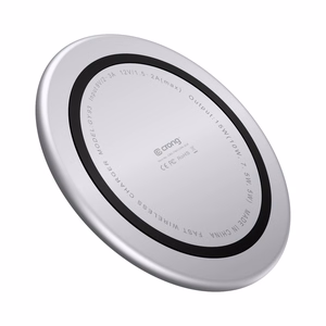 Crong PowerSpot Qi 15 W USB-C juhtmevaba laadija karastatud klaasist kattega, hõbedane ja valge