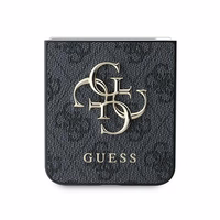 GUESS ümbris jaoks SAMSUNG Z Flip 6 GUHCZF64GMGGR (PU 4G Leather Metal Logo) must