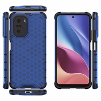Honeycomb Case soomuskaitse TPU kaitsekattega Xiaomi Redmi K40 Pro+ / K40 Pro / K40 / Poco F3 sinine