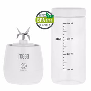 Juhtmeta blender 450 ml klaasanumaga, 100 W, 6 tera