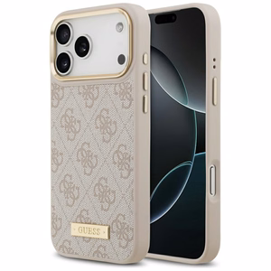 Guess 4G Logo Plate MagSafe Ümbris jaoks iPhone 17 Pro Max - Roosa