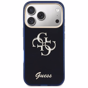 Guess IML 4G Script Metal ümbris for iPhone 17 Pro Max - sinine