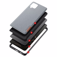 Dux Ducis Fino nailonist kattega ümbris Samsung Galaxy A42 5G hallile