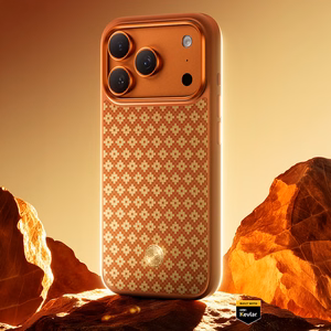 Benks Magnetic Armor Pro Armor Grid Kevlar metallraamiga ümbris 600D (C.K.FL.AP.GD.F069) Iphone 17 Pro jaoks, oranž