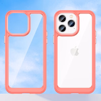 Outer Space Case iPhone 14 Pro Max kõvakate geelraamiga punane