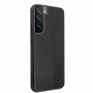 AMG Carbon Stripe&Embossed ümbris Samsung Galaxy S22+ jaoks - must