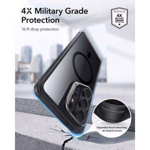 ESR Classic Hybrid Kickstand MagSafe ümbris Samsung Galaxy S26 Ultra jaoks - läbipaistev must