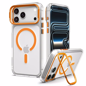Spigen Ultra Hybrid Optik S MagSafe ümbris iPhone 18 Pro / 17 Pro jaoks, läbipaistev oranž