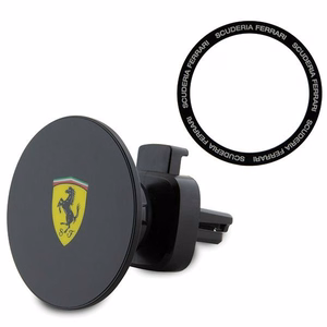 Ferrari FECHMMAK магнитный держатель для решётки чёрный/чёрный 2023 Collection MagSafe