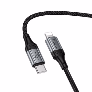 Кабель USB C to Lightning Hoco PD 2,4A 1,5 м X121 чёрный