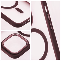 MATTE MAG COVER Ümbris compatible with MagSafe jaoks IPHONE 17 plum punane