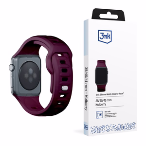 3mk silikoonrihm Apple Watchile, 38/40/41/42 mm, Mulberry, väike suurus