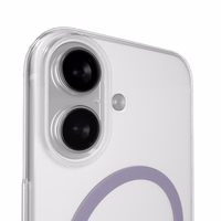 Puro Lite Mag TPU+PC Ümbris Compatible with MagSafe jaoks iPhone 17 - Läbipaistev with Roosa Ring