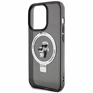Karl Lagerfeld KLHMP15XHMRSKCK iPhone 15 Pro Max 6.7" чёрный/чёрный жёсткий чехол Ring Stand Karl&Choupette MagSafe
