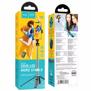 Selfie stick Hoco K18 Wave with tripod function black