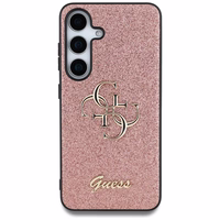 Guess Fixed Glitter Big 4G Metal Logo Ümbris jaoks Samsung Galaxy S25 roosa