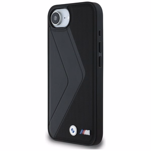BMW Oversized Stripes MagSafe ümbris jaoks iPhone 16e - must