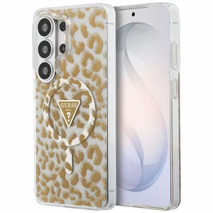 Guess ümbris IML Leopard Print Triangle MagSafe for Samsung Galaxy S26 Ultra pruun
