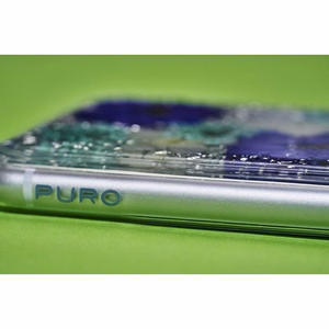 Puro Glam Hippie Chic ümbris seadmele iPhone XR, ehtsate roheliste õielehtedega