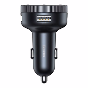 Car charger + FM transmiter BASEUS (CCLH-01) (2xUSB,bluetooth, 3.4A) black